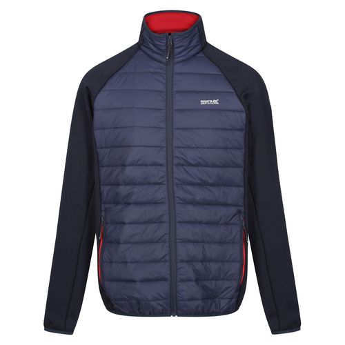 Regatta Heren Clumber IV Hybride Jas (Marine/gevaarlijk rood)
