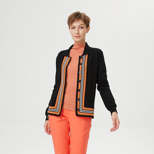Vest met contrasterende randen
