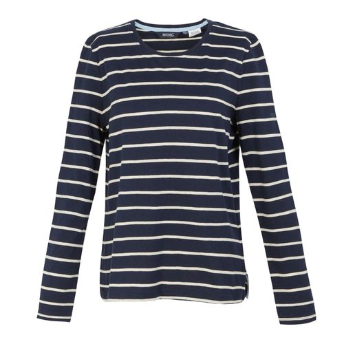 Regatta Dames/Dames Federica II Stripe T-shirt met lange mouwen (Marine / Licht Vanille)