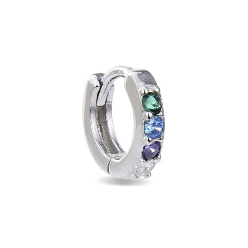 Piercing Luxenter, Ansung Sterling Zilver 925 en Multicolour Zirkonia Gerhodineerd