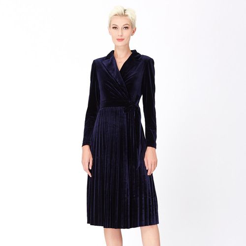 Velvet wrap effect -jurk