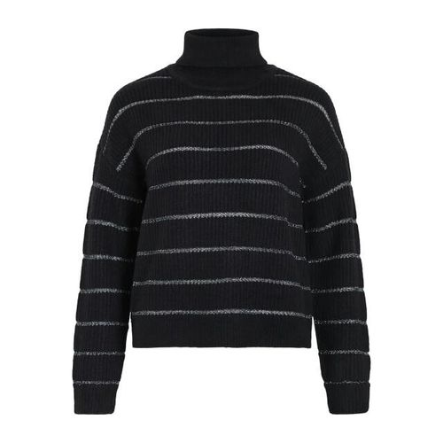 Vila vizaza rollneck l/s glitter knit to 14109970 gun metal