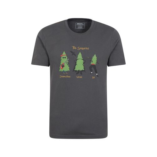 Mountain Warehouse Heren Spruce Springsteen Organic T-Shirt (Houtskool)