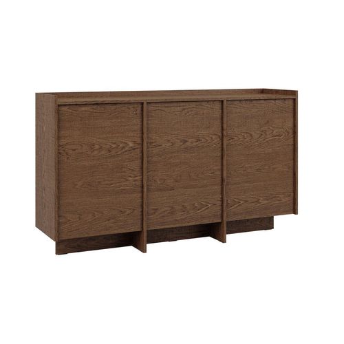 SIDEBOARD Japandi Dunkles Holz