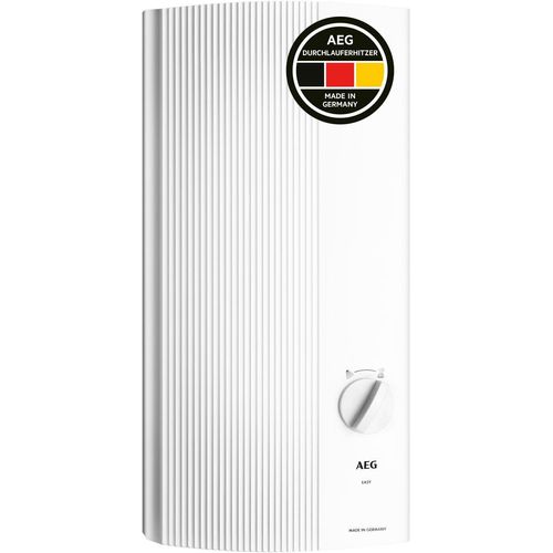 Komfort-Durchlauferhitzer AEG HAUSTECHNIK "DDLE EASY", weiß, B:22,6cm H:48,5cm T:9,3cm, Durchlauferhitzer, 18 kW, einfache Temperaturwahl durch 2 Festtemperaturen 42C und 55C