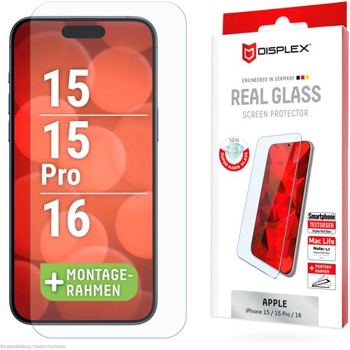 DISPLEX Displayschutzglas "Real Glass Screen Protection", transparent, B:9cm H:1,3cm T:19,8mm, Displayfolien, Displayschutzfolie, Schutzfolie, Bildschirmschutz, kratz- & stoßfest