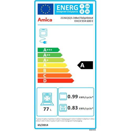 Amica EHCX 934 600 E, Keramik, 4 Zone(n), Keramik, Schwarz, Berührung, 57,5 cm