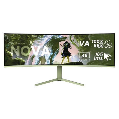 Arozzi Nova 49" Gaming Monitor - Gebogen - DQHD VA - 165Hz - USB-C - Waldgrün