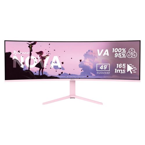 Arozzi Nova 49" Gaming Monitor - Gebogen - DQHD VA - 165Hz - USB-C - Rosa