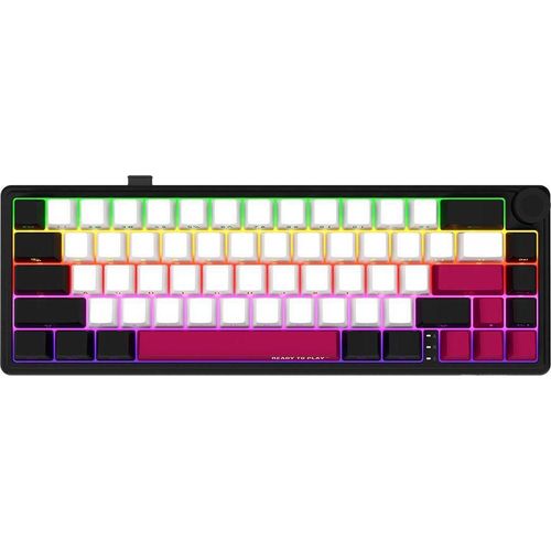 Lorgar LORGAR KBP70MW, Wireless 65% Mechanical Gaming Keyboard Pro, Black/red, EN layout