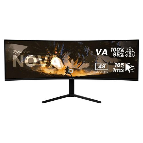 Arozzi Nova 49" Gaming Monitor - Gebogen - DQHD VA - 165Hz - USB-C - Schwarz