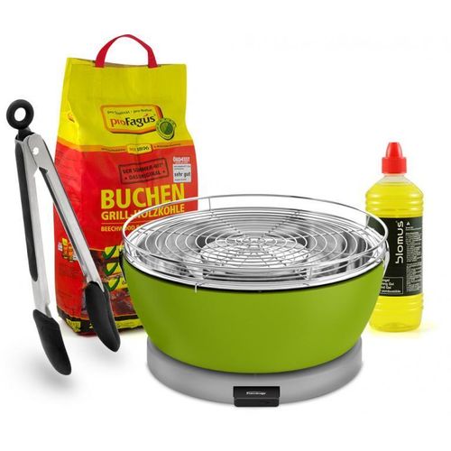 Feuerdesign Vesuvio grün Tischgrill-Set 4tlg.
