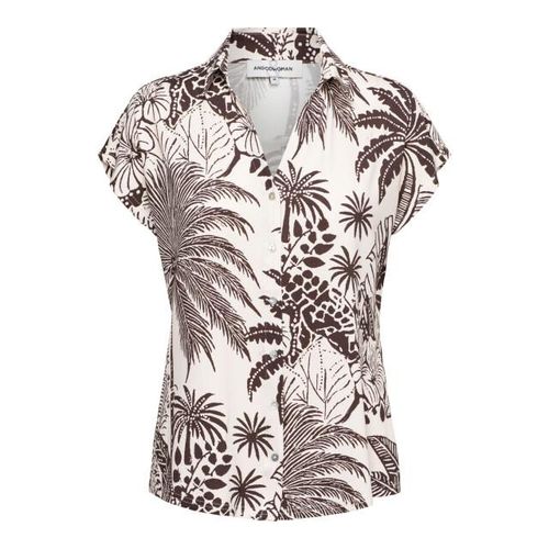 &Co Woman &co women blouse valetta choco duo chocolate