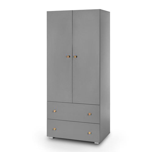 2-deurs kledingkast Pauline grafiet-pine