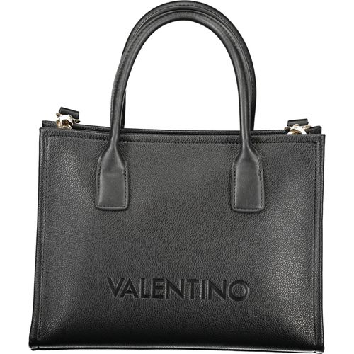 Elegante Damenschwarztasche mit Schultergurt und Logo-Design