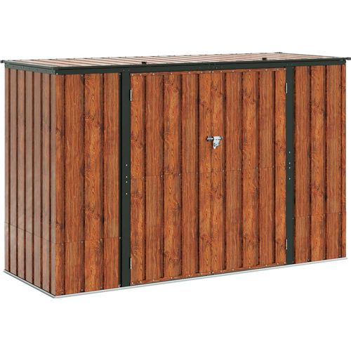 vidaXL Gartenlagerbox Braun 214 x 82 x 132 cm Stahl