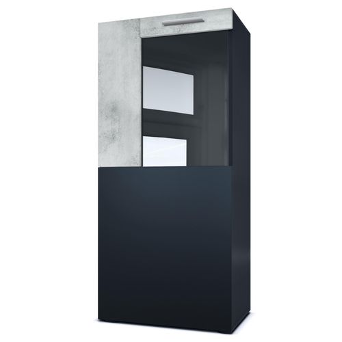 VITRINE Movie Absetzungen in Beton Oxid Optik