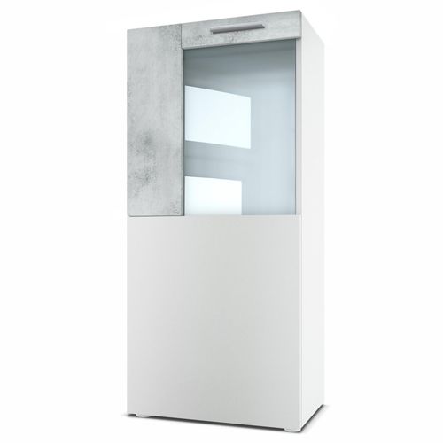 VITRINE Movie Absetzungen in Beton Oxid Optik