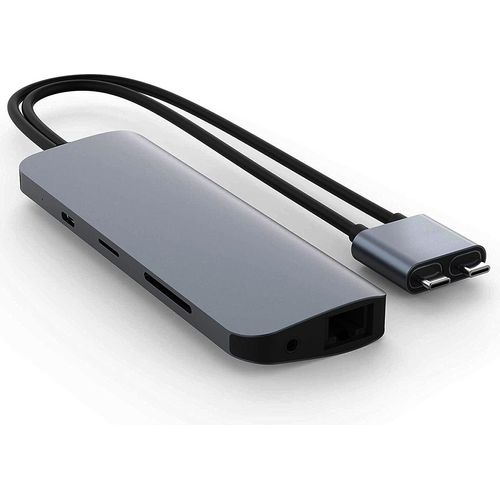 HyperDrive VIPER 10-in-2 Hub - Dockingstation - USB-C - 2 x HDMI - 1GbE - für Apple 10.9-inch iPad Air (4th generation), 11-inch iPad Pro (1st generation, 2nd gen, 3rd gen), 12.9-inch iPad Pro (3rd generation, 4th generation, 5th generation), MacBook Air (