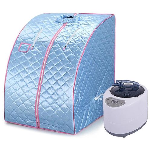 Tragbare Dampfsauna - Personal Saunazelt - Mini Heimsauna - Faltbar - Mit Innendampf - Blau