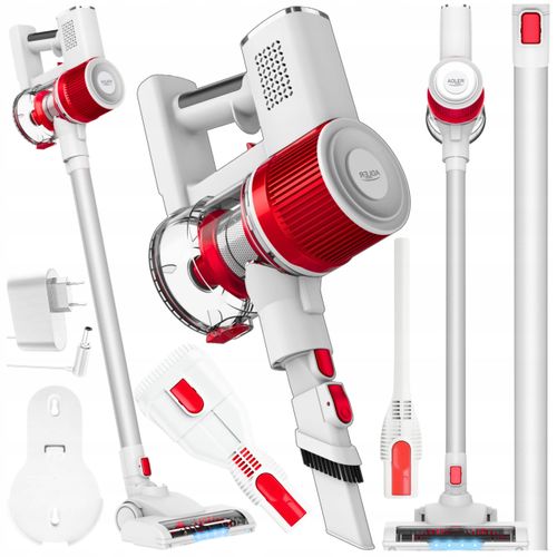 ADLER 3-in-1-Akku-Staubsauger ohne Beutel mit Duftpatronen und 2 Betriebsmodi