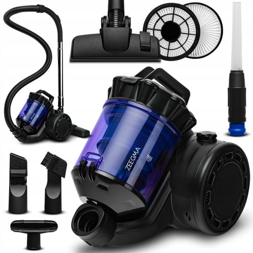Beutelloser Zyklonstaubsauger 900W 2,5L Hepa-Turbo Saugleistung Zeegma