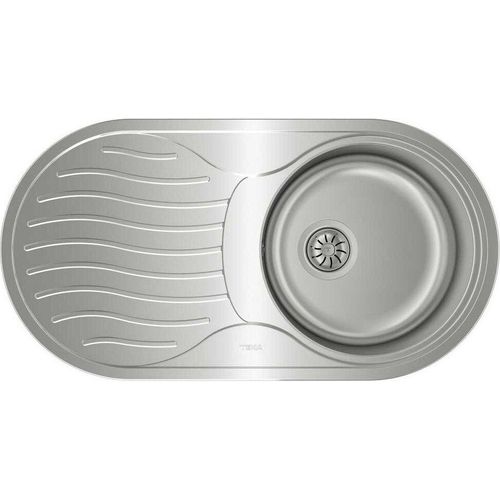 Teka DR 80 1C 1E, Aufsatzwanne, Oval, Edelstahl, Edelstahl, 1 Becken, Kreis