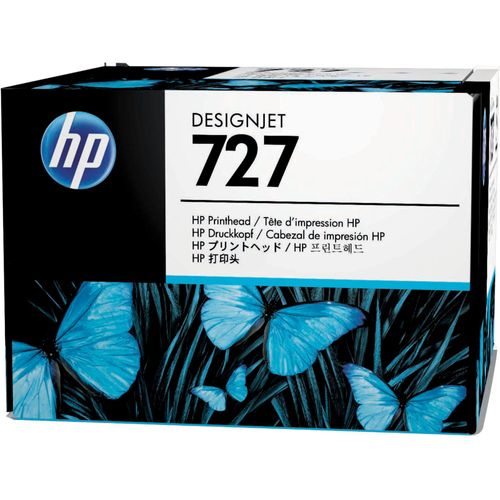 HP 727 DesignJet Druckkopf, HP DesignJet T920 Druckerserie; HP DesignJet T1500 Druckerserie; HP DesignJet T1600 Druckerserie;..., Thermal Inkjet, Cyan, Foto schwarz, Magenta, Gelb, B3P06A, Singapur, 173 mm