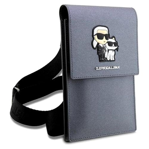 KARL LAGERFELD Tasche KLWBSAKCPMG Silber Saffiano Karl & Choupette