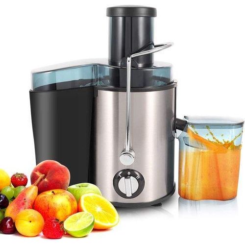 500ml Citruspers für Obst und Gemüse, 400W Saftzentrifuge in Edelstahl mit doppelter Geschwindigkeitsregelung, 27 x 17,5 x 33 cm, EU 220V
