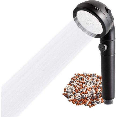 EcoPower hogedrukdouchekop mit Spa-Filter, Mineraalsteenfilter, 3 Strahlstellen