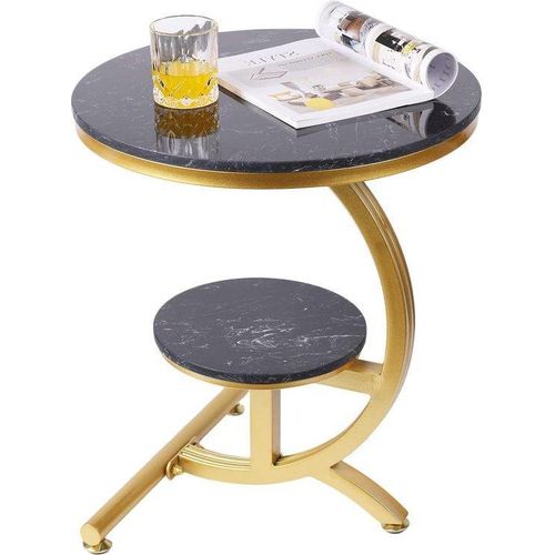 Luxusmarmer-Arbeitsplatte in Schwarz-Gold 60 cm