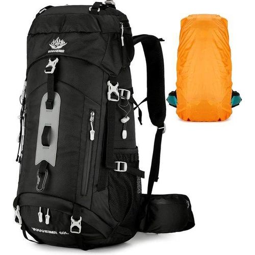 Grosse, wasserdichte Rucksacktasche für Abenteuerreisen, 60 Liter, ideal für Camping, Wandern, Klettern und Urlaubsausflüge