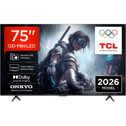 TCL LED-Fernseher "75T8D", Energieeffizienz: E (A-G), schwarz, 75 ″, Fernseher