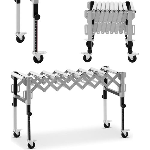 Rollenbahntisch klappbar 9 Rollen bis zu 130 kg 145 x 59 x 96 cm