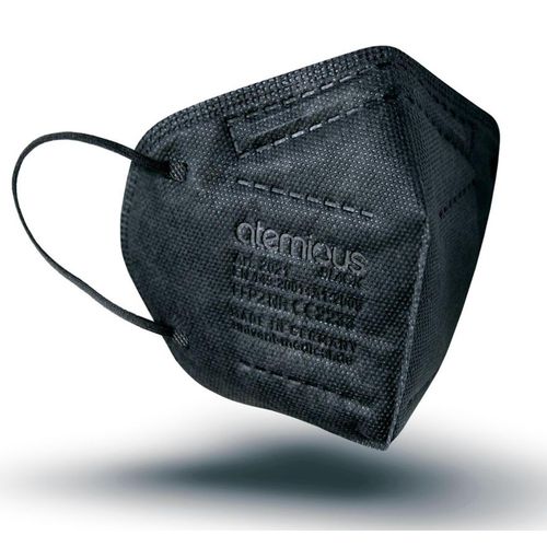 atemious PRO 2 BLACK FFP2 Maske – Schwarz, einzeln verpackt, Germany