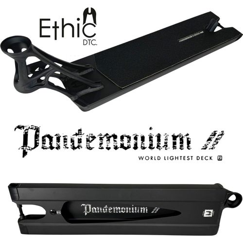 Ethic DTC Pandemonium V2 BOXED Stunt-Scooter Deck Schwarz matt 540mm