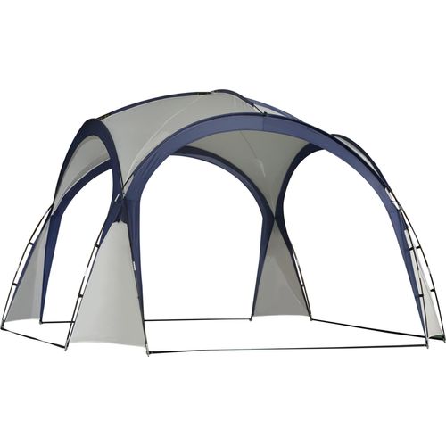 Kuppelzelt für 6-8 Personen, Pavillon, Schutz vor Sonne und Nieselregen, 3,5 x 3,5 x 2,22 m, Cremeweiß