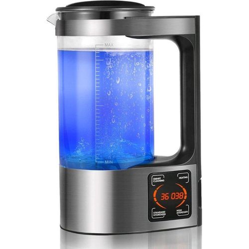 Hydrogen Wasser, 2L Große Wasser Kapazität Hydrogen Reiche Wasser Maschine Tragbare Hydrogen Wasser Generator mit Thermostatfunktion und LED-Touch-Bildschirm für Familiengebrauch
