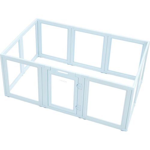 Hundewurfkiste mit Fenster, transparent, für große Hunde, 76 x 49 x 30 Zoll