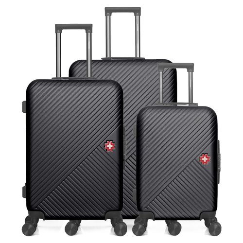 SWISS KOPPER – 3er-Set – Großer Koffer, Wochenendkoffer und Handgepäckkoffer SPIEZ