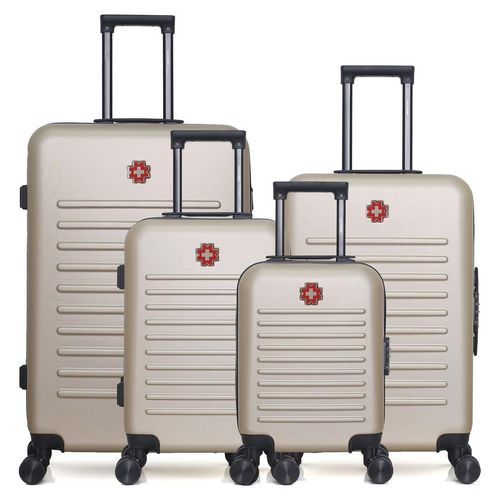 SWISS KOPPER – 4ER-SET – Großer Koffer, Wochenendkoffer, Handgepäckkoffer und Handgepäckkoffer XXS WIL