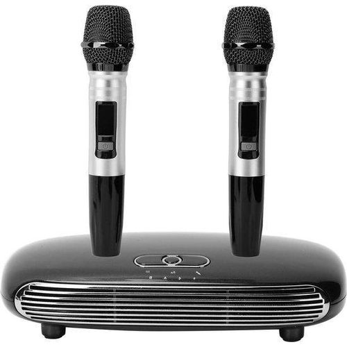 Karaoke-Set mit drahtlosem Zweikanal-Mikrofonsystem – Bluetooth 5.0, Koaxialkabel – Für Heimpartys und KTV – Mit Karaoke-Box
