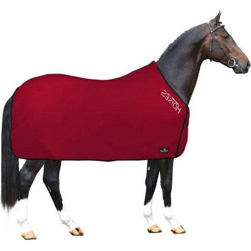 Fleece-Pferdedecke Grundmodell - weich bequem Transportarbeit - rot 128 cm