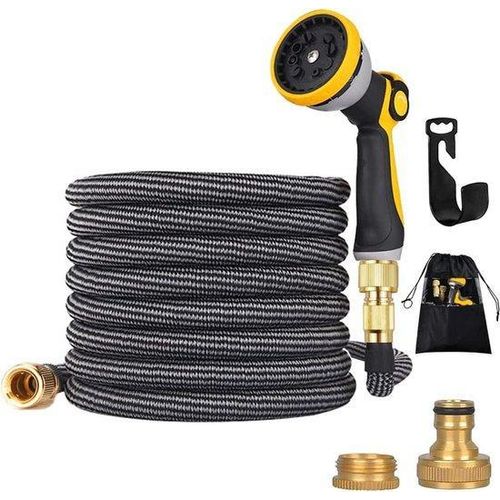 Gartenschlauch 60M ausfahrbar Stärkster doppelter Latex-Innenschlauch verhindert Leckagen Zauber-Schlauch mit 9 Funktionen Sprühpistole, verlängbar