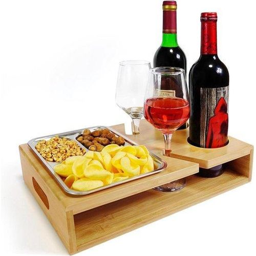 Snackbox für die Couch mit Snackschalen – Snackbar-Tablett für die Couch – Geschenke für Männer und Frauen