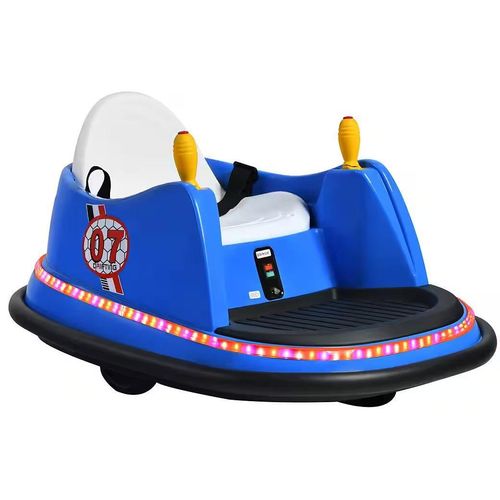 COSTWAY Elektro-Kinderauto Autoscooter 6V mit Musik 360 Grad, blau