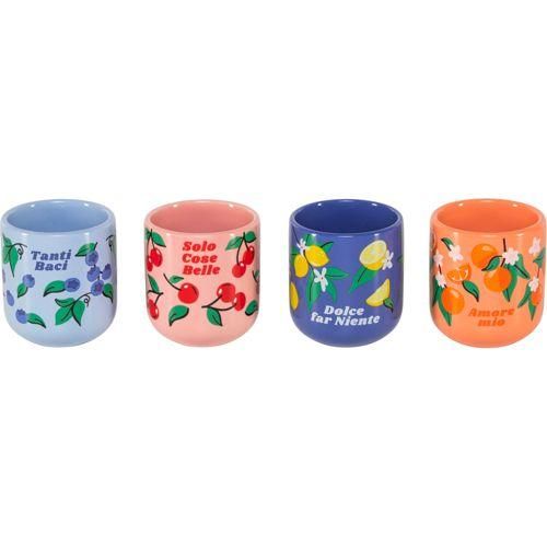 Bialetti Set 4 Bicchierini mercato della frutta