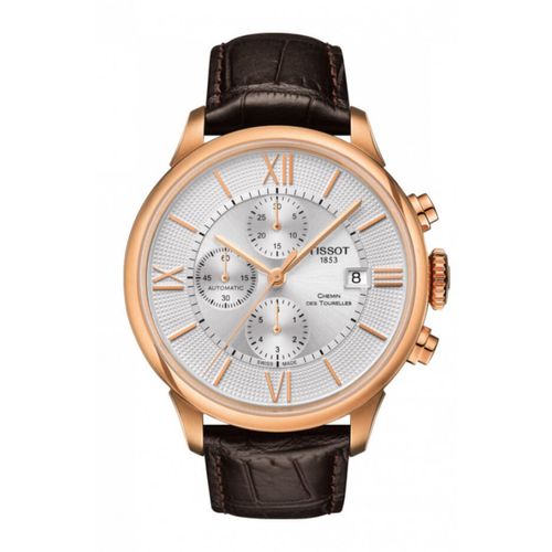 Tissot Chemin Des Tourelles Heren Horloge Bruin T0994273603800