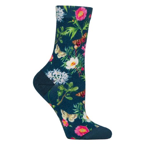 Damen-Scherz-Socken | Lustige farbenfrohe Socken mit Blumenmuster 4-7 UK